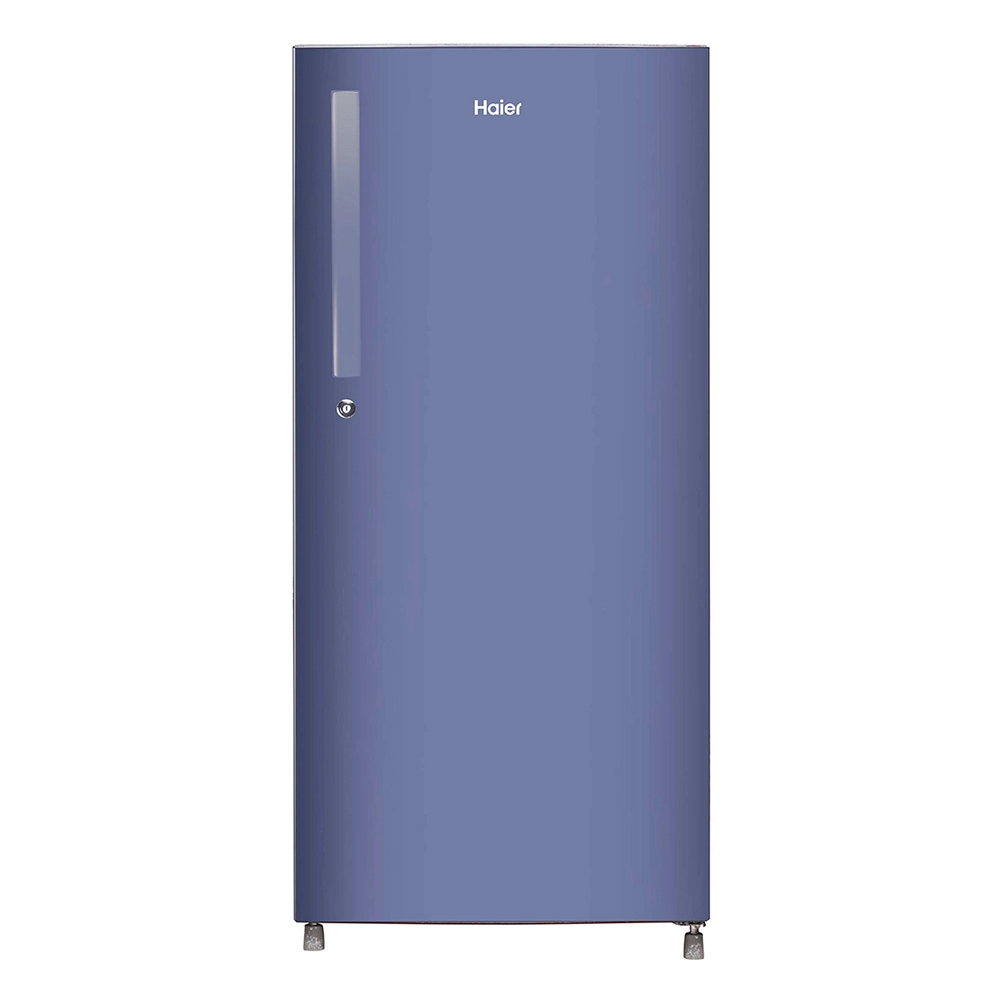 Haier 190L 2 Star Direct Cool Single Door Refrigerator with Toughened Glass Shelf in Stylish radish Blue finish HRD-2102BRB-P